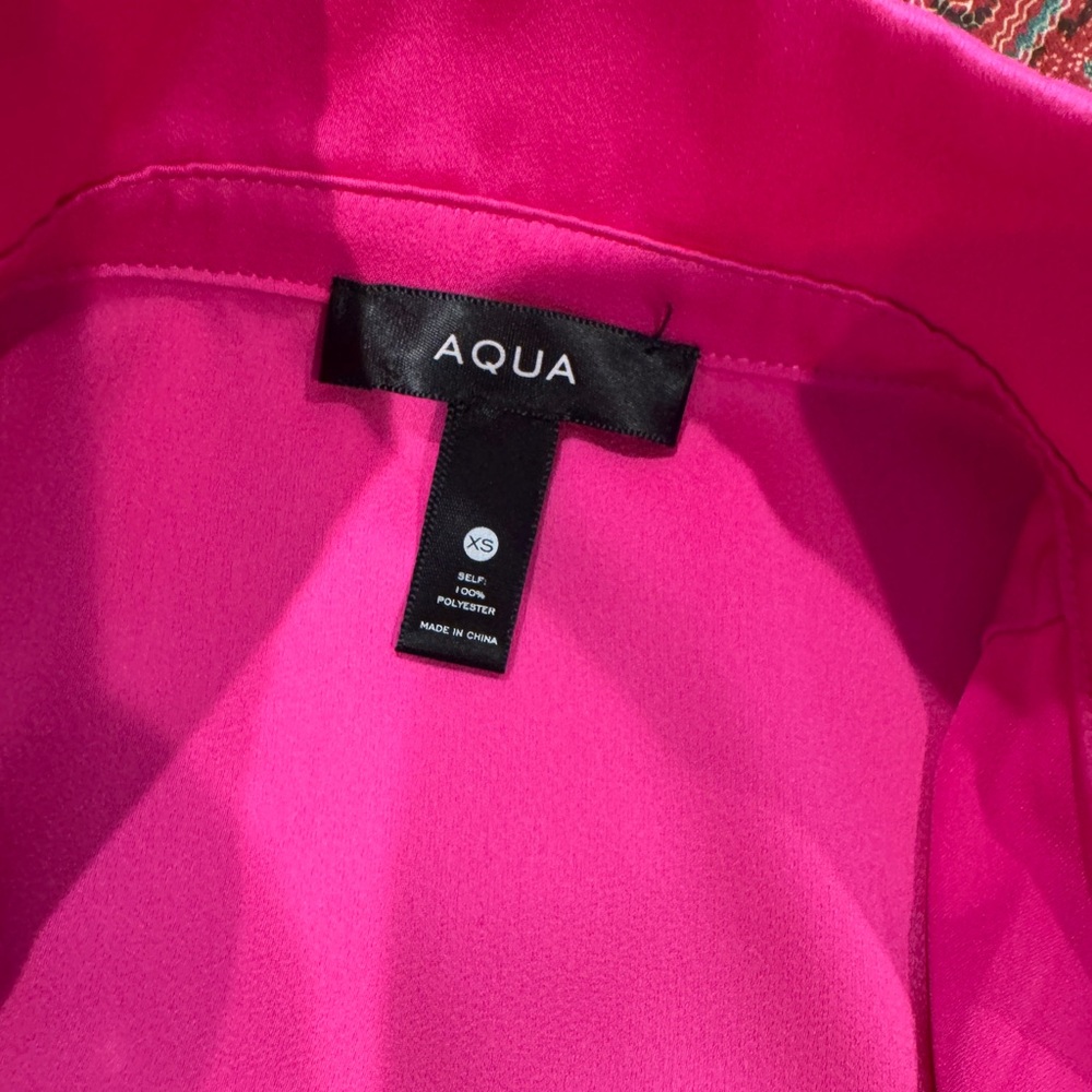 Aqua Women's Pink Button Down Shirt
